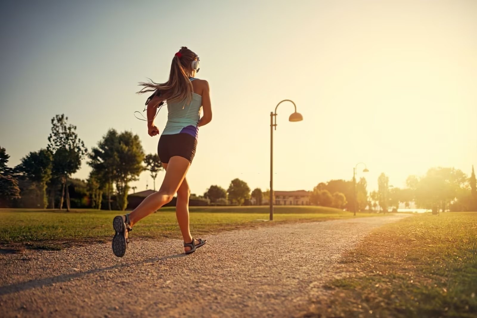 Jogging outdoors