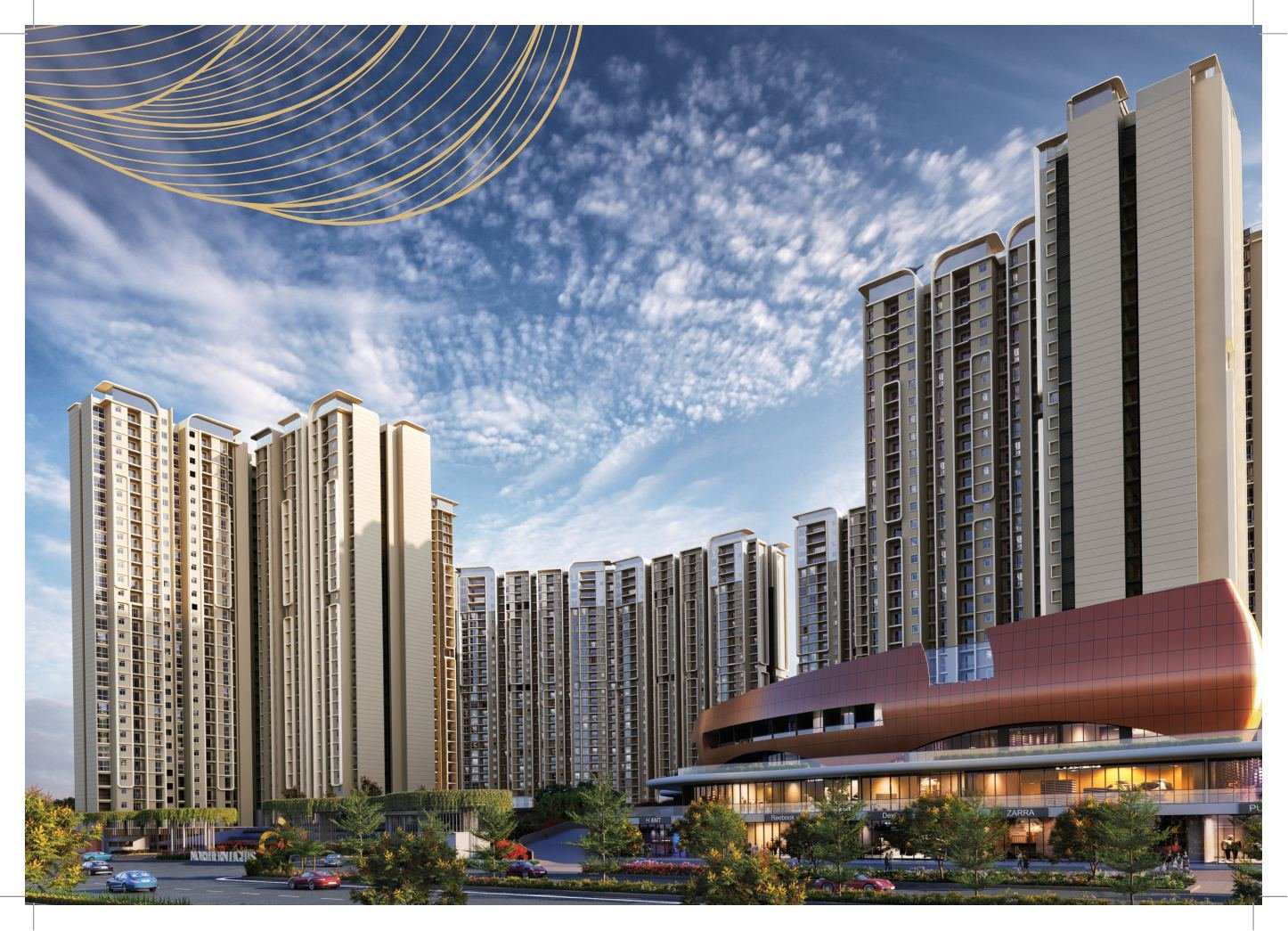 Northern Lights residential towers, as shown in the supplied floor plan brochure